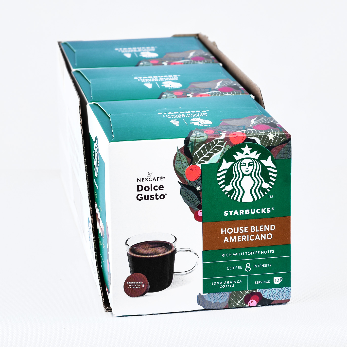 Starbucks Coffee Pods Dolce Gusto Americano House Blend - 3 X 12